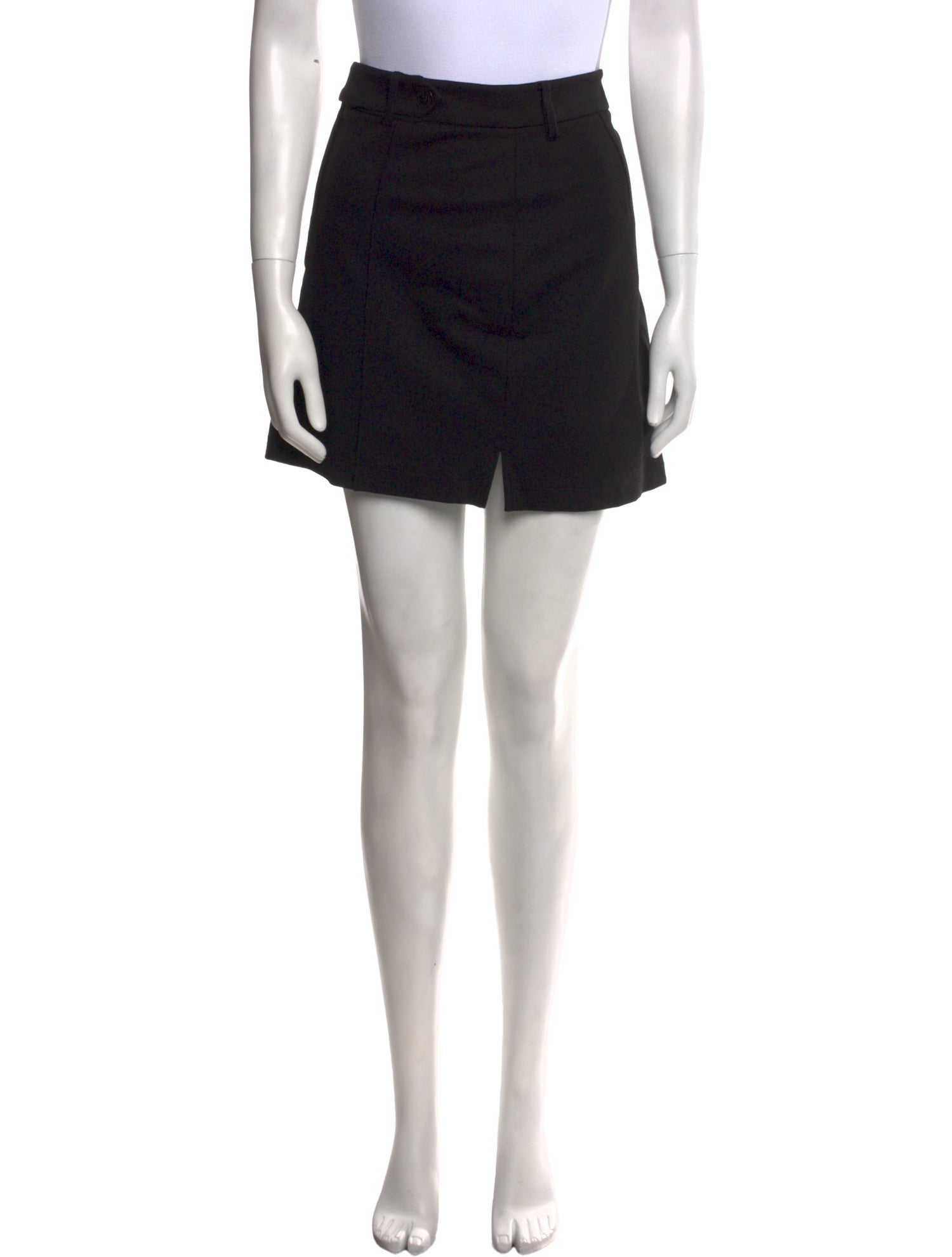 Anine Bing Raw-Edge Trim Mini Skirt