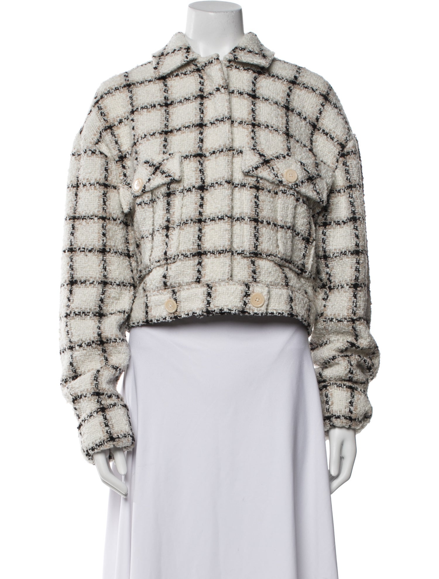 Anine Bing Plaid Print Bolero