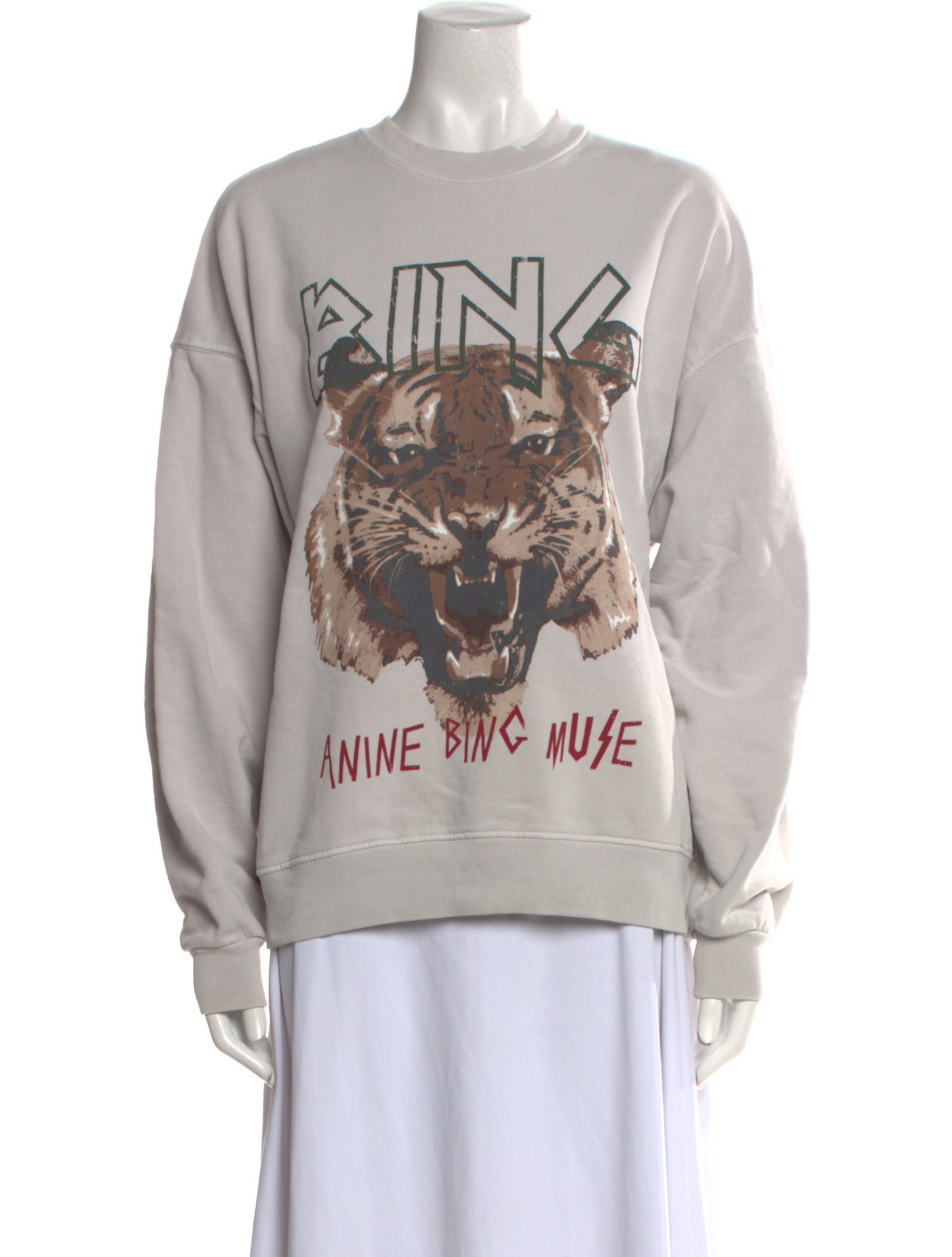 Anine Bing Graphic Print Crew Neck Sweatshirt
