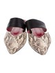 Anine Bing Embossed Leather Animal Print Mules