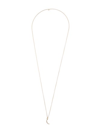 Anine Bing 14K Diamond Moon Charm w/14K Unbranded Chain