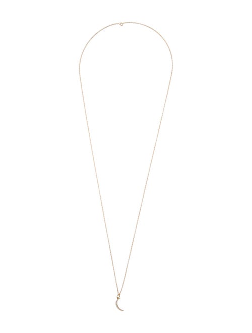 Anine Bing 14K Diamond Moon Charm w/14K Unbranded Chain