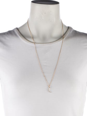 Anine Bing 14K Diamond Moon Charm w/14K Unbranded Chain