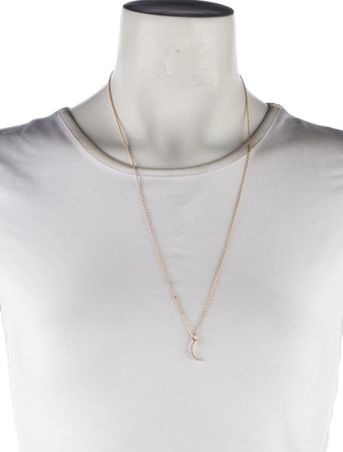 Anine Bing 14K Diamond Moon Charm w/14K Unbranded Chain