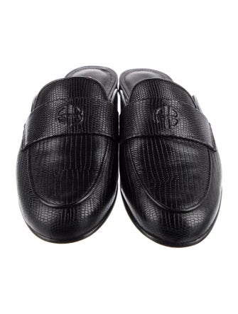 Anine Bing Embossed Leather Mules