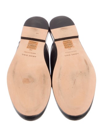 Anine Bing Embossed Leather Mules