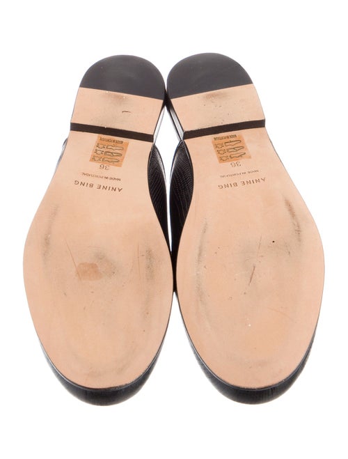 Anine Bing Embossed Leather Mules