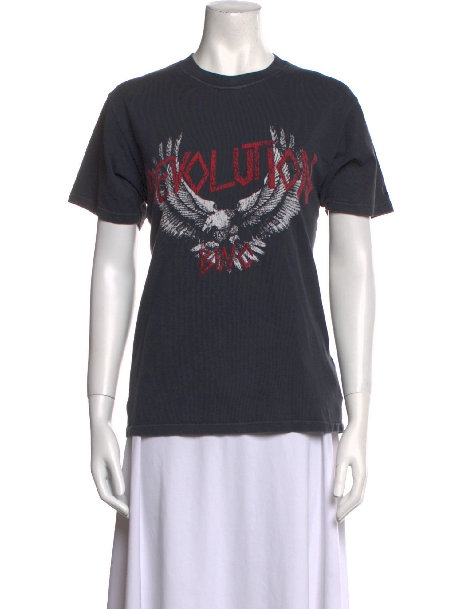 Anine Bing Graphic Print Crew Neck T-Shirt