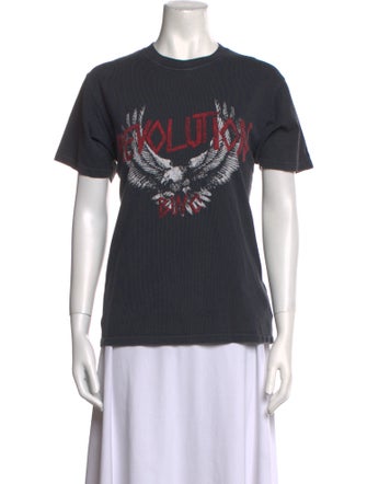 Anine Bing Graphic Print Crew Neck T-Shirt