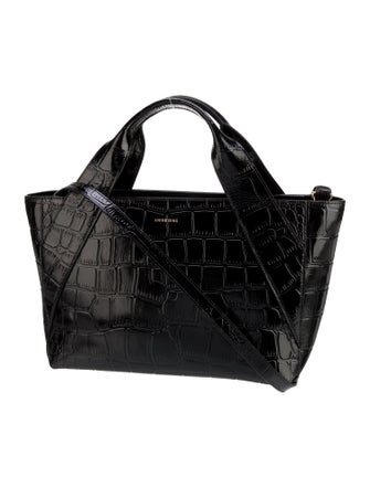 Anine Bing Embossed Leather Top Handle Bag