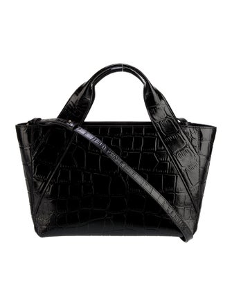 Anine Bing Embossed Leather Top Handle Bag