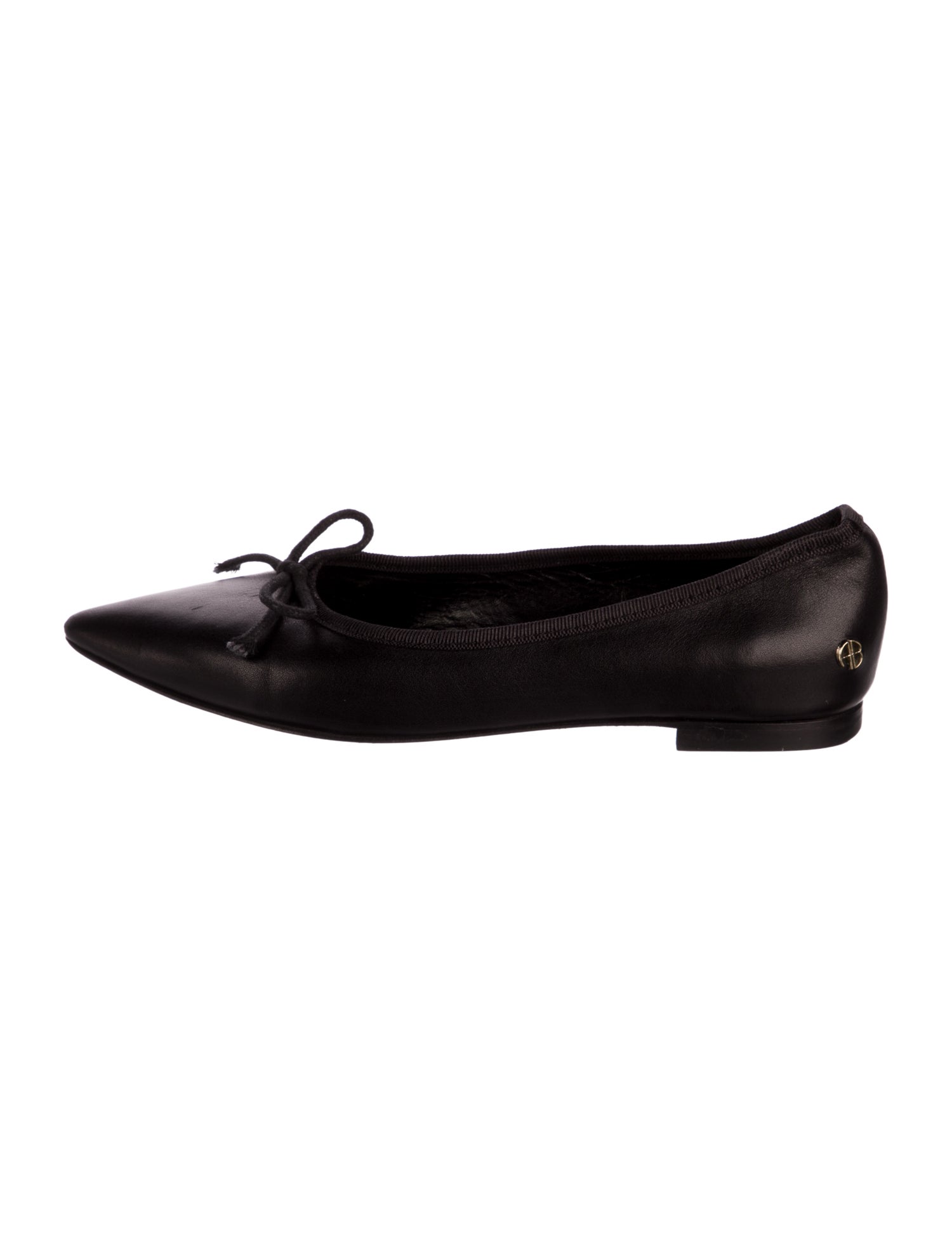 Anine Bing Leather Bow Accents Flats
