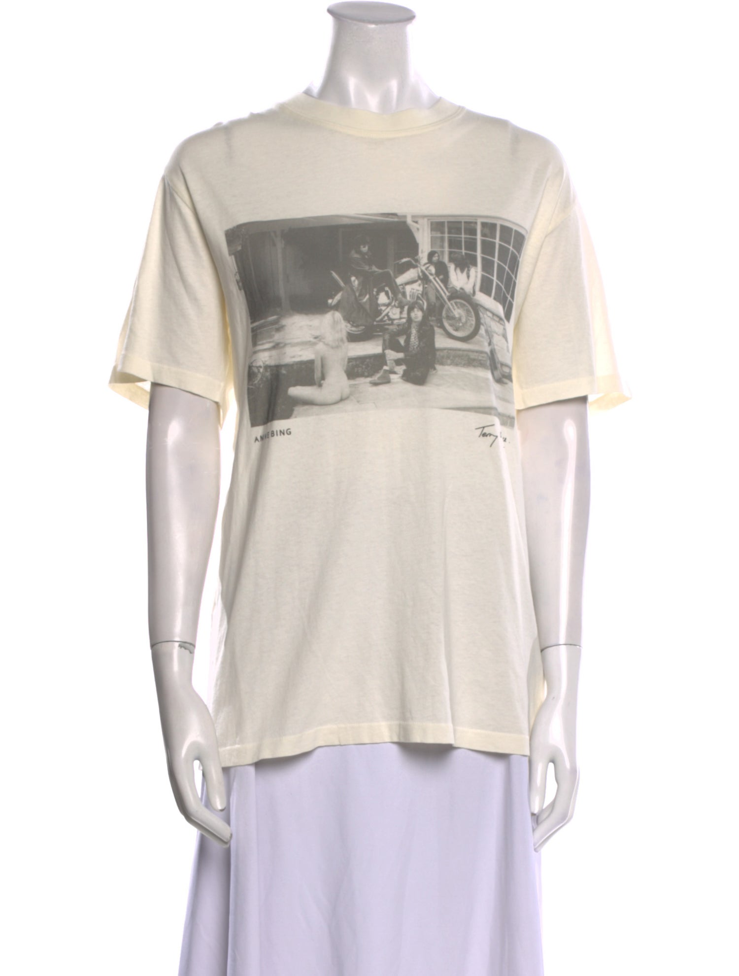Anine Bing Graphic Print Crew Neck T-Shirt w/ Tags