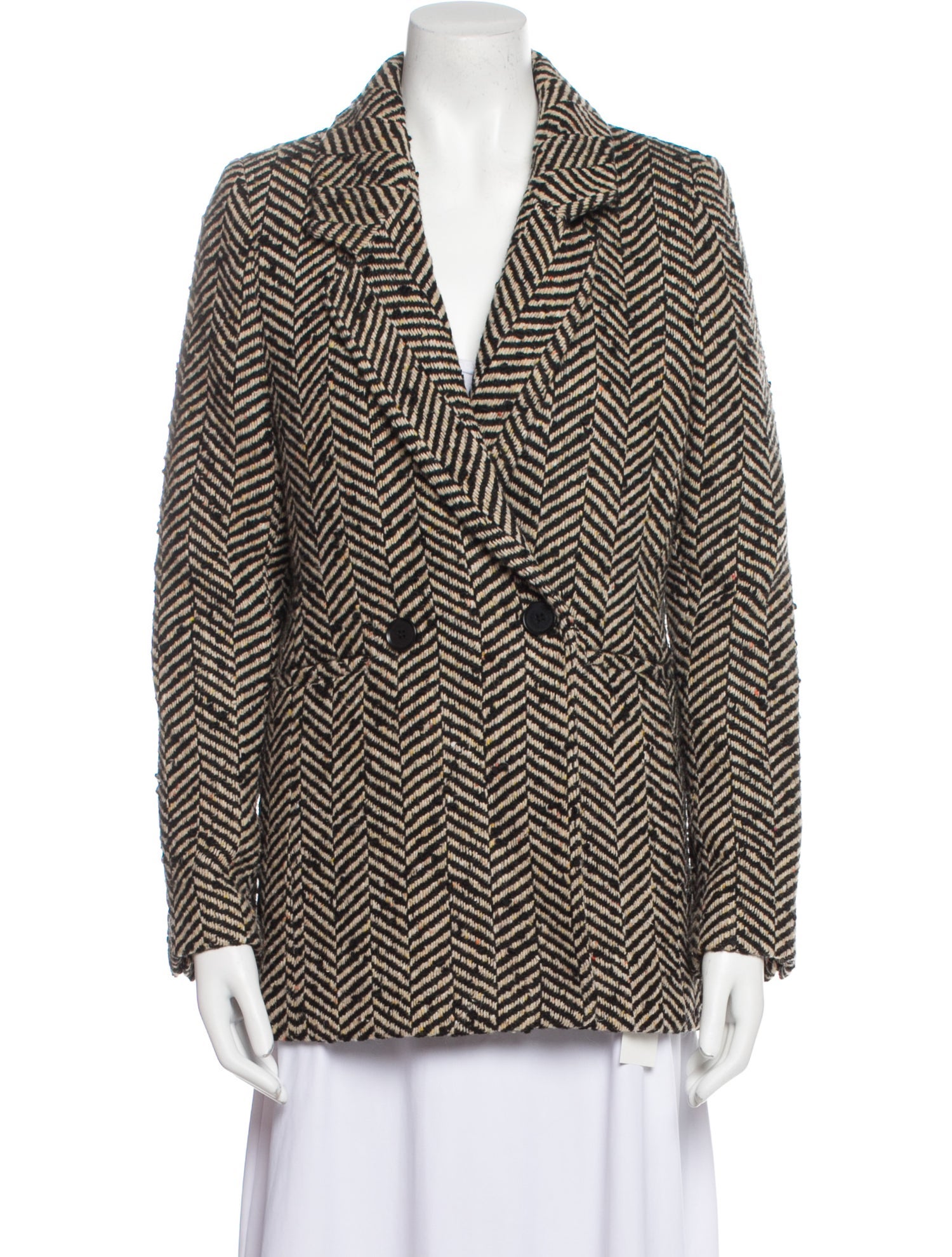 Anine Bing Tweed Pattern Blazer