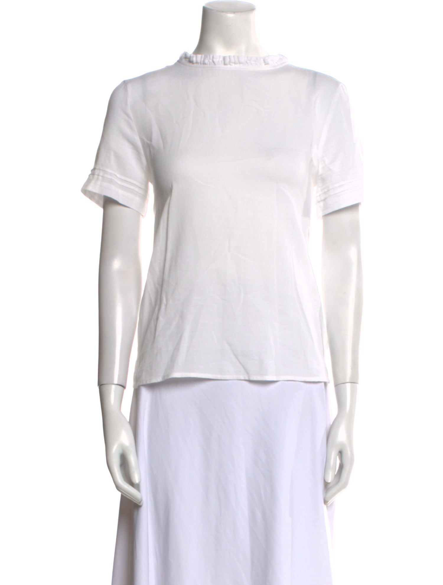 Anine Bing Mock Neck Short Sleeve T-Shirt