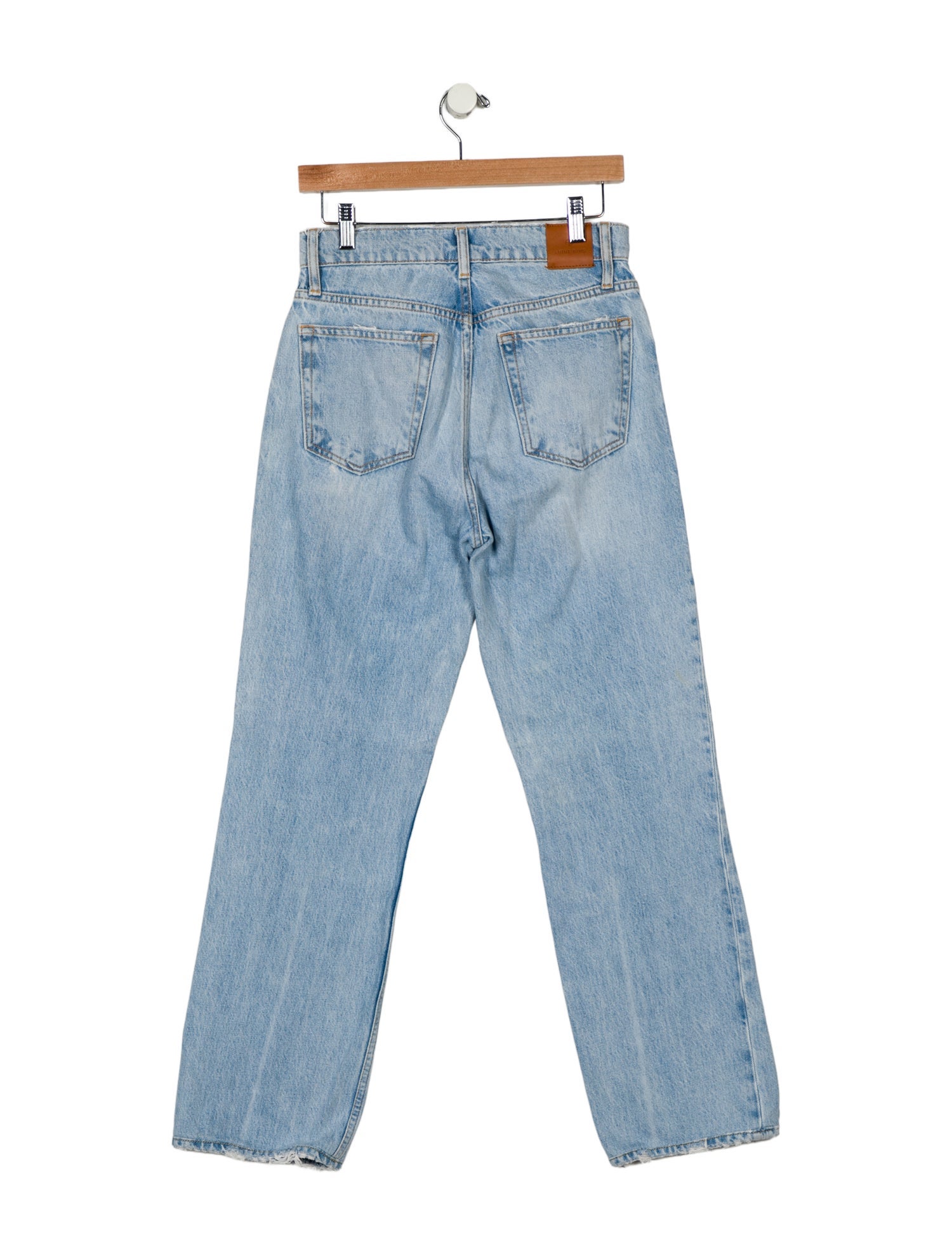 Anine Bing High-Rise Straight Leg Jeans