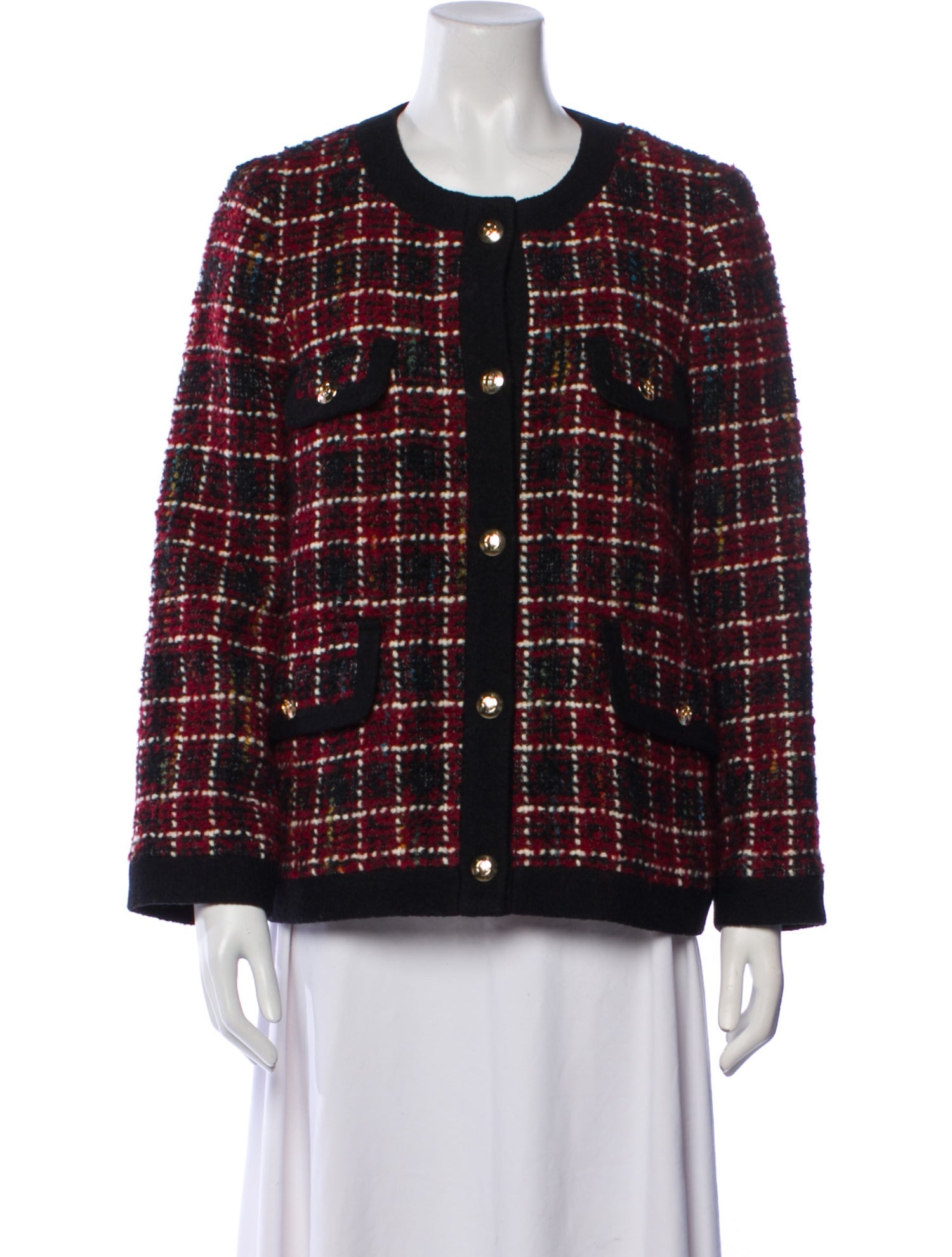 Anine Bing Plaid Print Evening Jacket