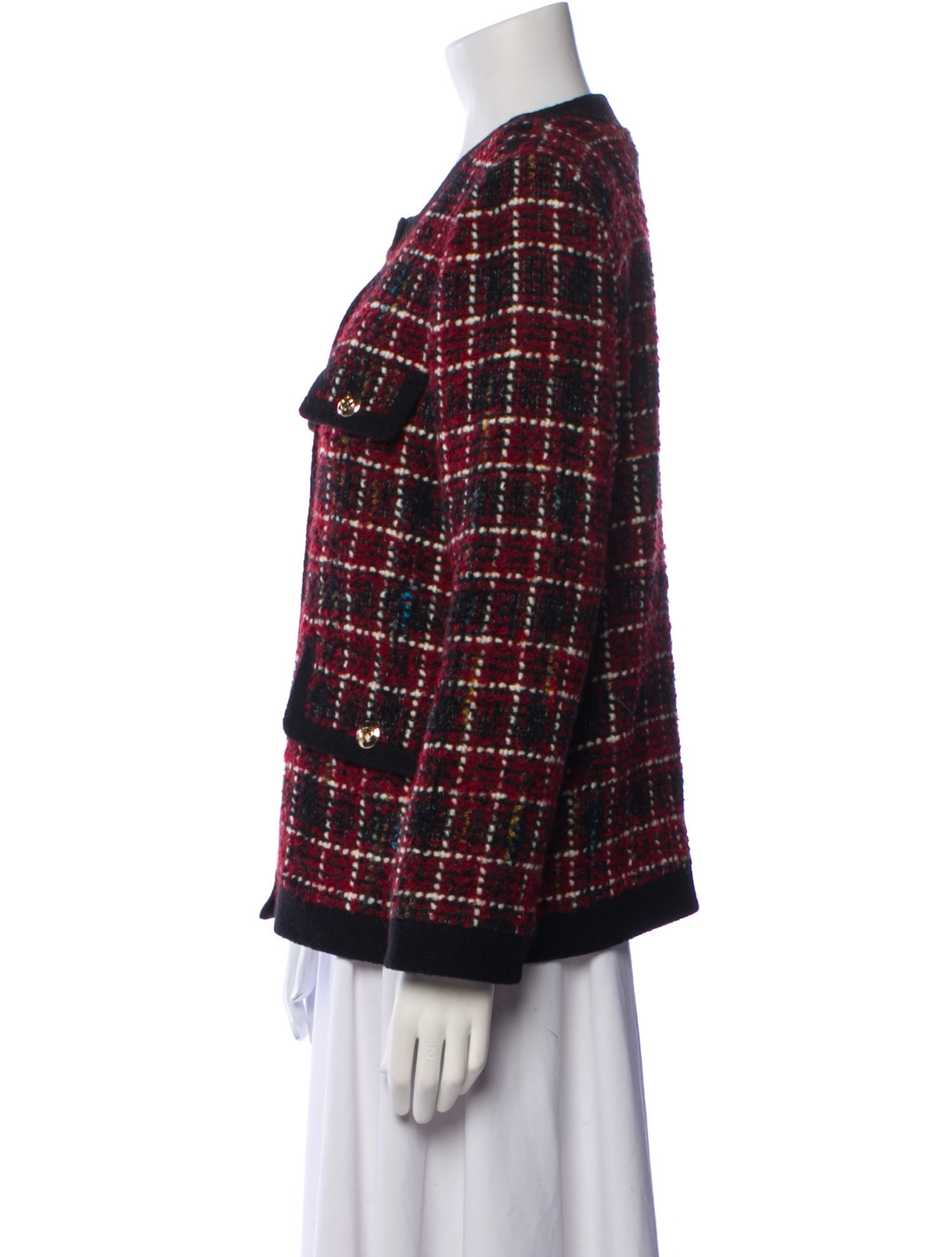 Anine Bing Plaid Print Evening Jacket