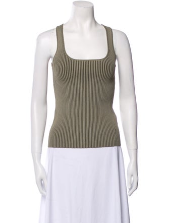 Anine Bing Striped Square Neckline Top