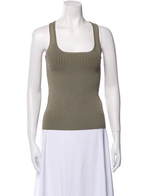 Anine Bing Striped Square Neckline Top