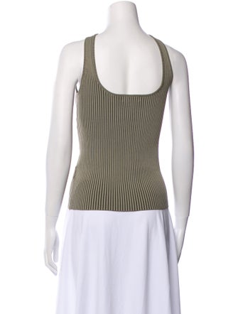 Anine Bing Striped Square Neckline Top