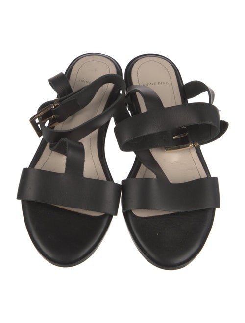 Anine Bing Leather T-Strap Sandals