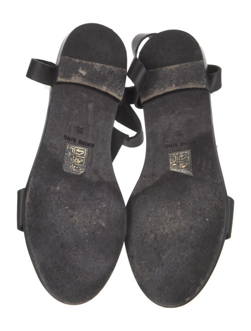 Anine Bing Leather T-Strap Sandals