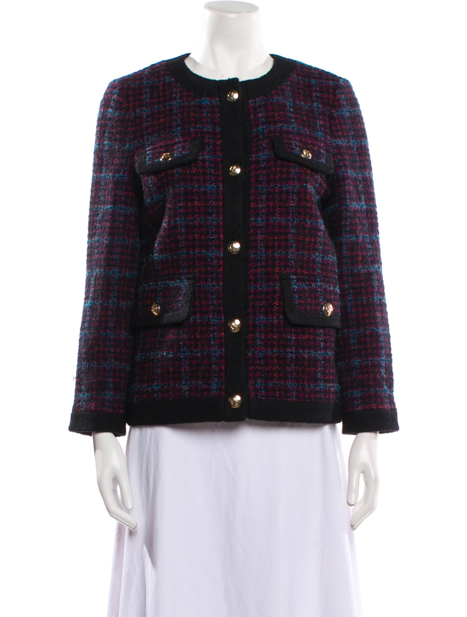 Anine Bing Plaid Print Evening Jacket w/ Tags