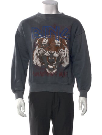 Anine Bing Graphic Print Crew Neck Sweatshirt