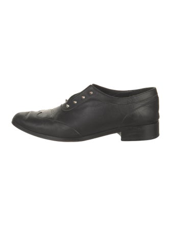 Anine Bing Leather Studded Accents Oxfords