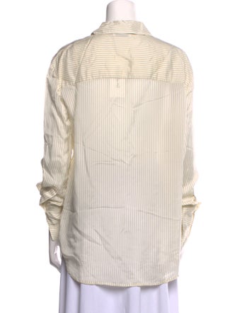 Anine Bing Striped Long Sleeve Button-Up Top