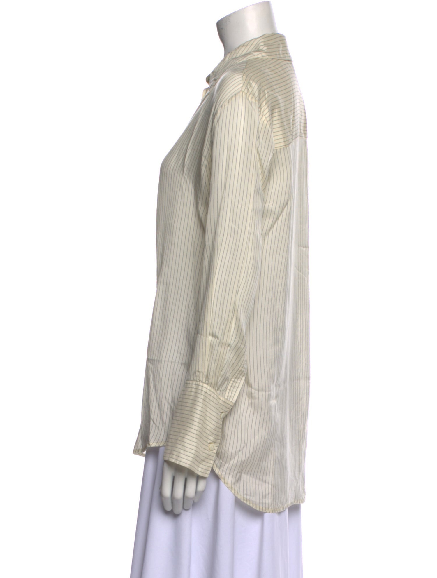 Anine Bing Striped Long Sleeve Button-Up Top