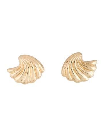 Anine Bing Stud Curved Shell Earrings