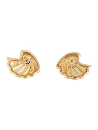 Anine Bing Curved Shell Earrings