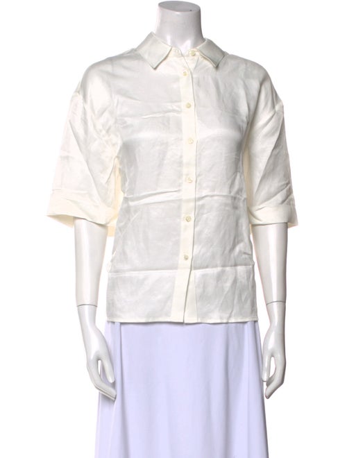 Anine Bing Three-Quarter Sleeve Button-Up Top
