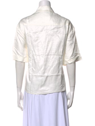 Anine Bing Three-Quarter Sleeve Button-Up Top