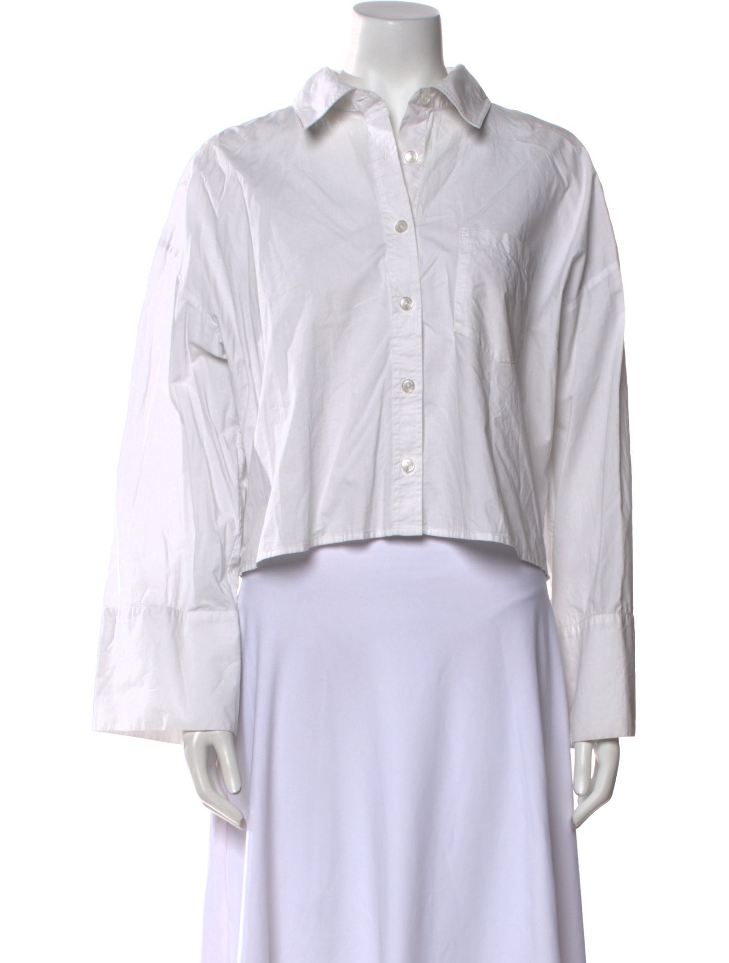 Anine Bing Long Sleeve Crop Top