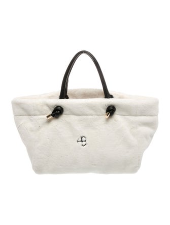 Anine Bing Faux Fur Top Handle Bag