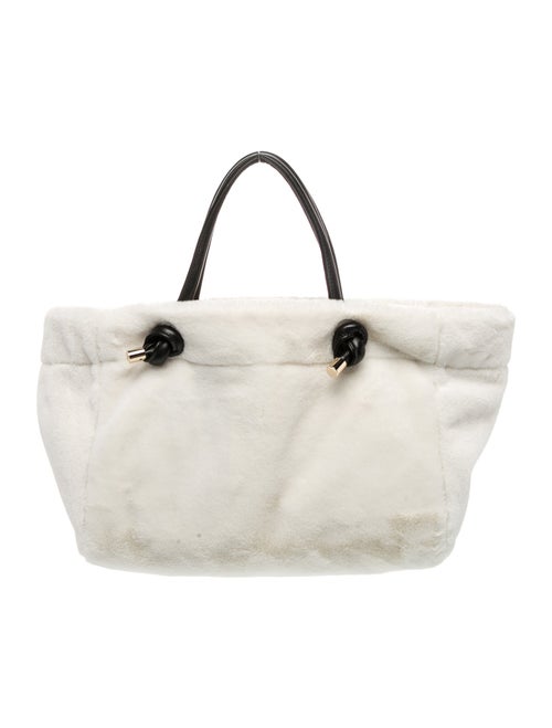 Anine Bing Faux Fur Top Handle Bag