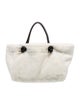 Anine Bing Faux Fur Top Handle Bag