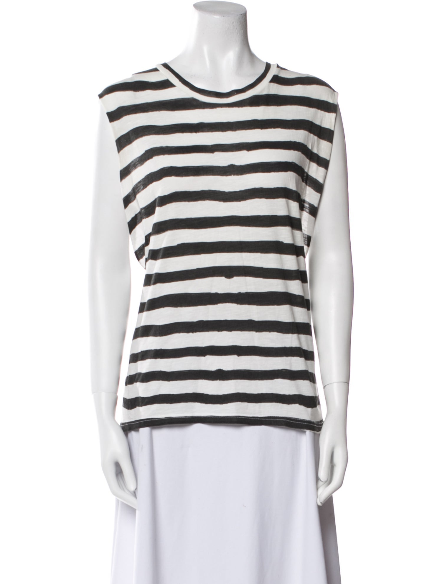 Anine Bing Striped Scoop Neck Top