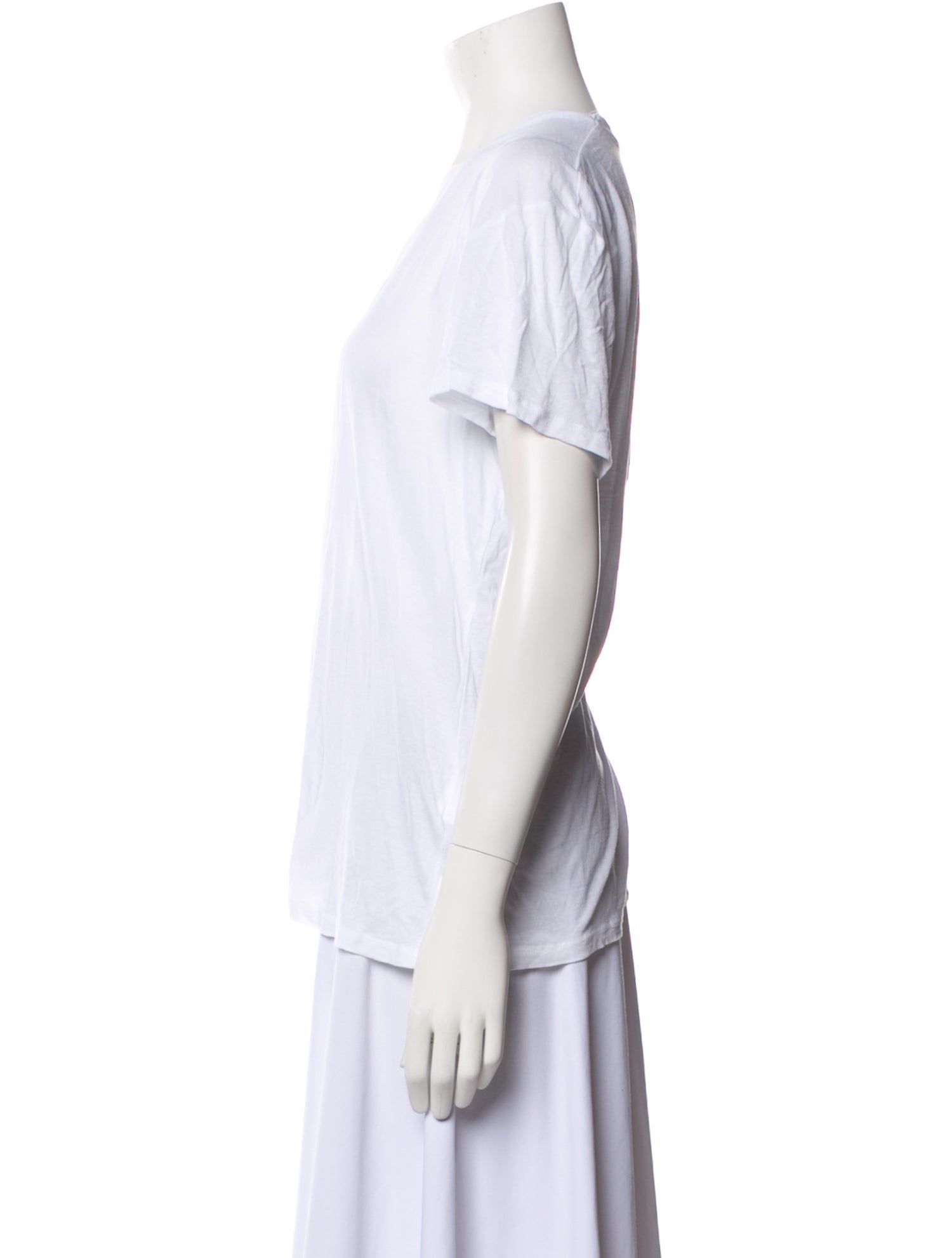 Anine Bing Silk V-Neck T-Shirt