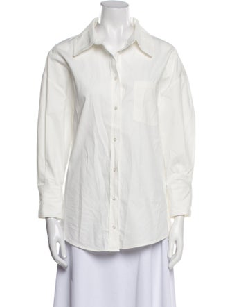 Anine Bing Long Sleeve Button-Up Top