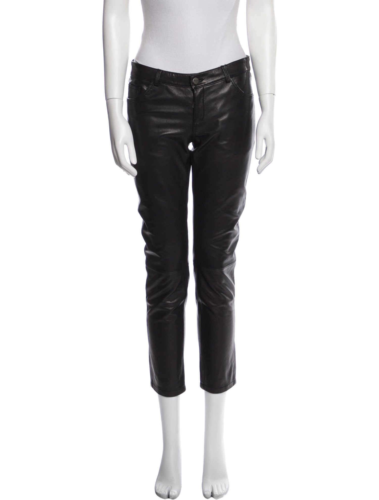 Anine Bing Leather Straight Leg Pants