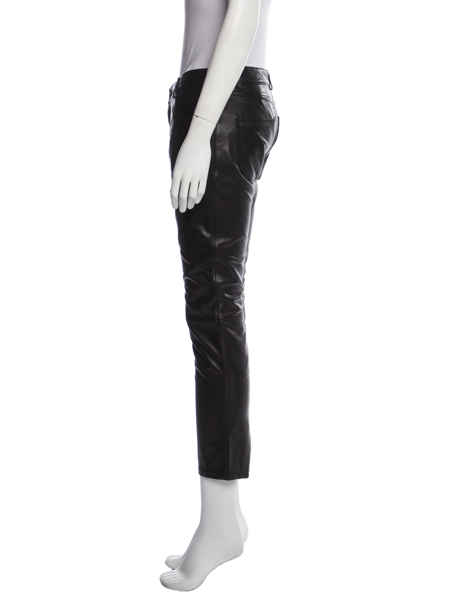 Anine Bing Leather Straight Leg Pants