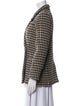 Anine Bing Wool Houndstooth Print Coat