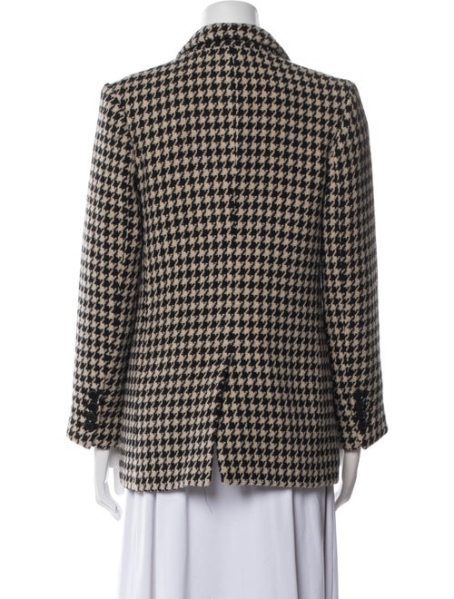 Anine Bing Wool Houndstooth Print Coat
