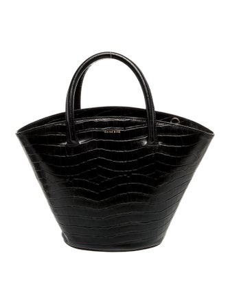 Anine Bing Embossed Leather Top Handle Bag