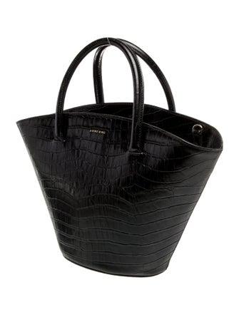 Anine Bing Embossed Leather Top Handle Bag