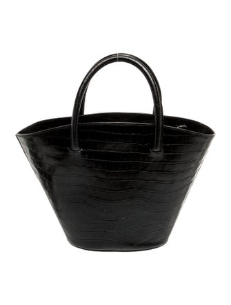 Anine Bing Embossed Leather Top Handle Bag